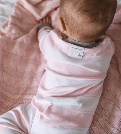 Rugby Stripe Organic Cotton Loose Fit Footed Sleep & Play