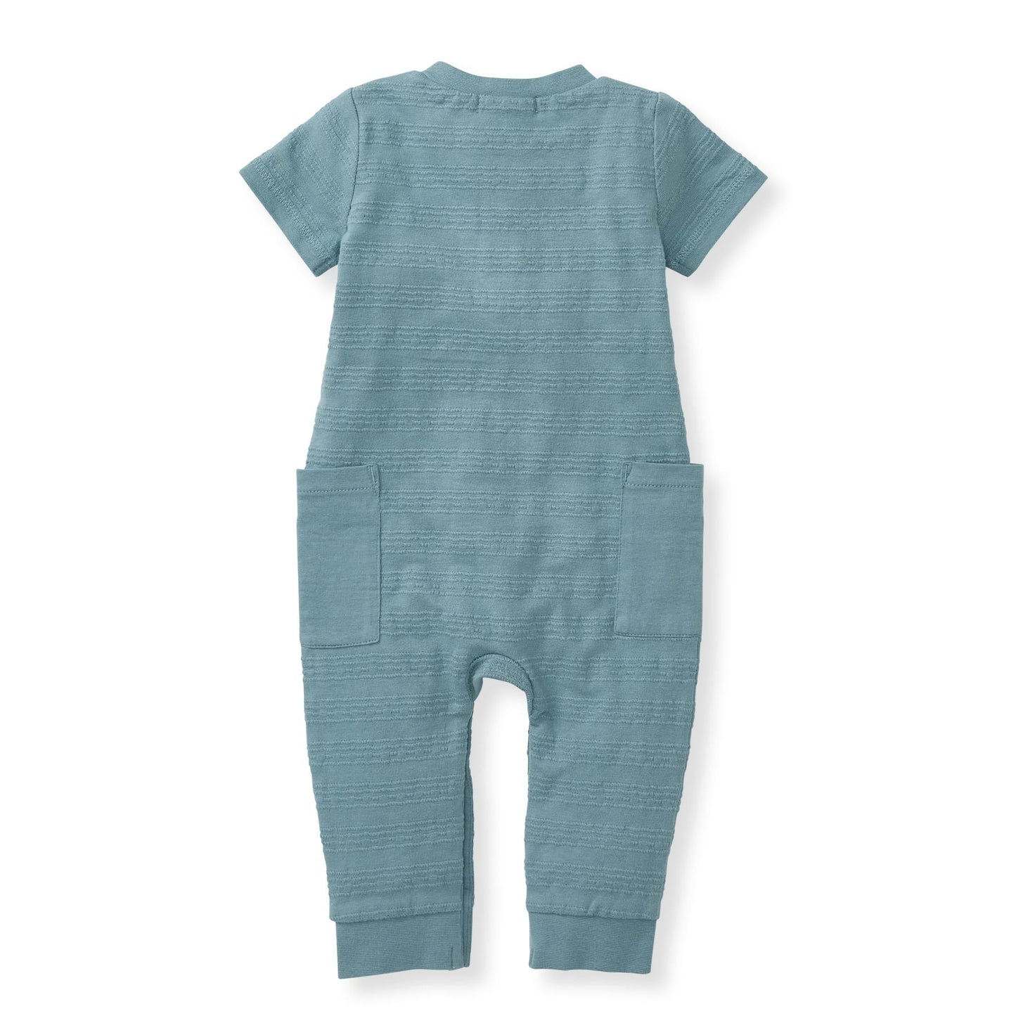 Organic Dotted Jacquard Baby Boy Jumpsuit