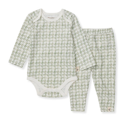 Houndstooth Neutral Bodysuit & Pant Set
