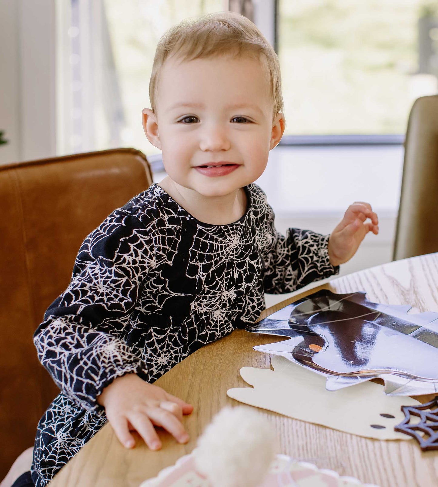 Spiderwebs Organic Girl Shirt and Pants Set