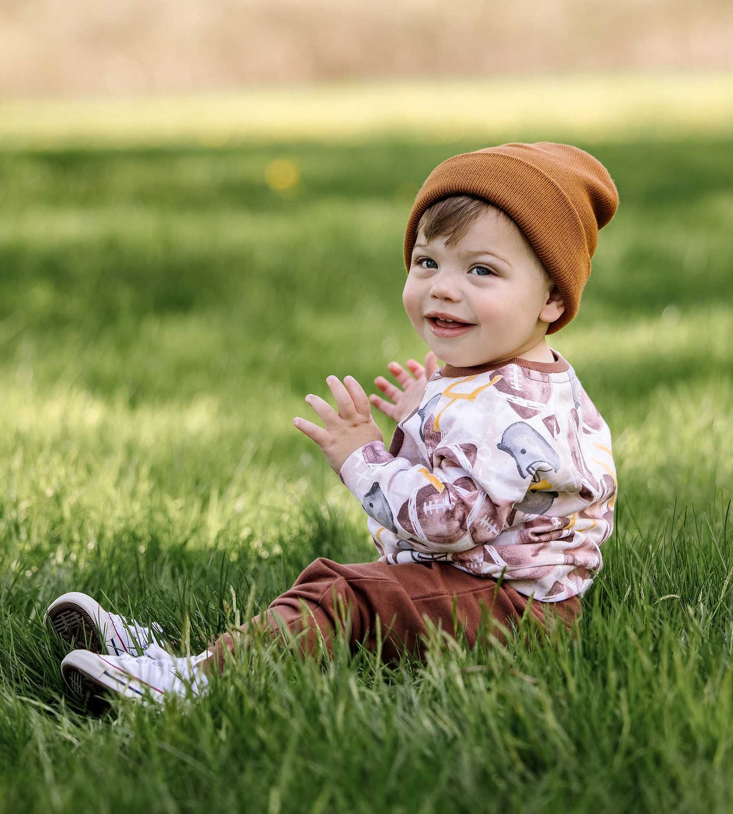 Football Season Organic Sweatshirt and Pants Set
