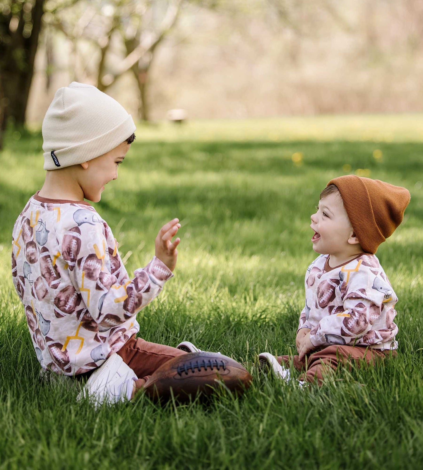 Football Season Organic Sweatshirt and Pants Set