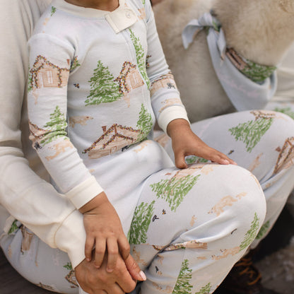 Winter Cabin Matching Organic Cotton Women's Pajamas