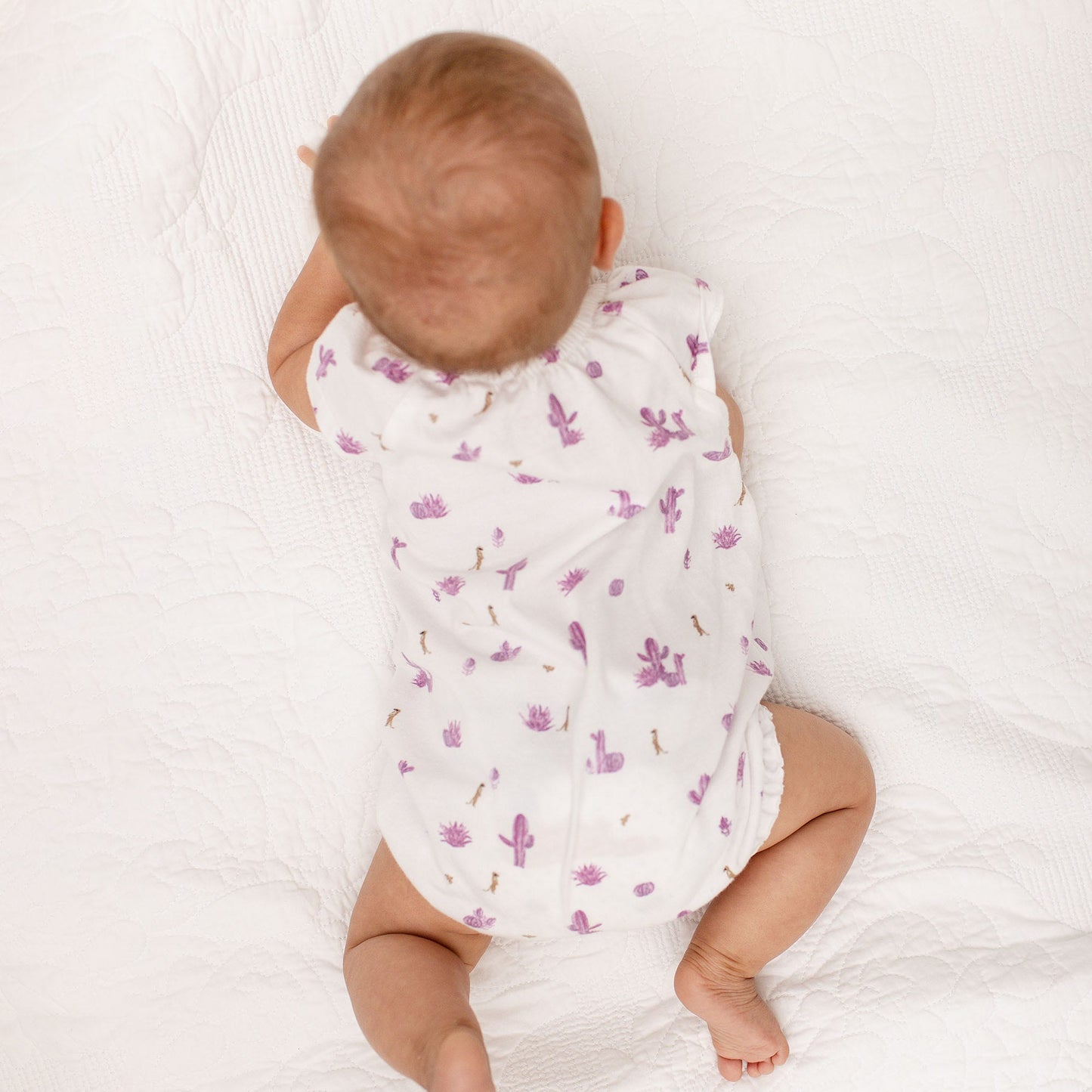 Desert Life Organic Baby Girl Bubble Romper