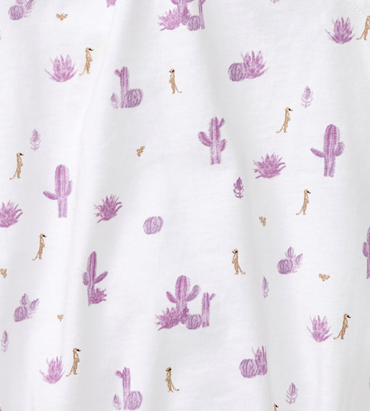 Desert Life Organic Baby Girl Bubble Romper