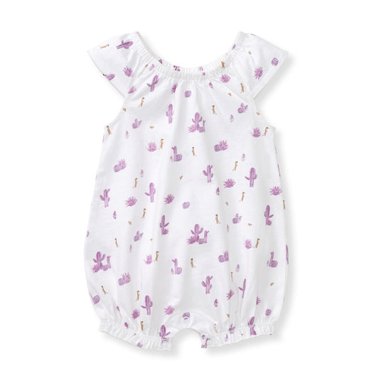 Desert Life Organic Baby Girl Bubble Romper