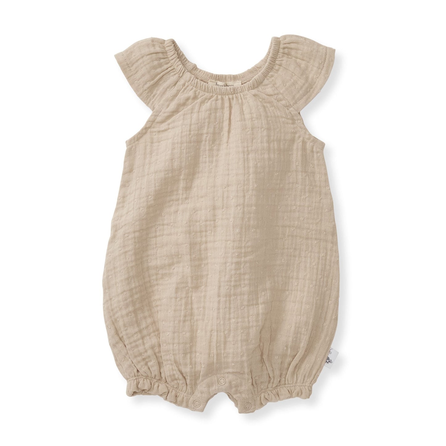 Dotted Muslin Organic Baby Girl Bubble Romper