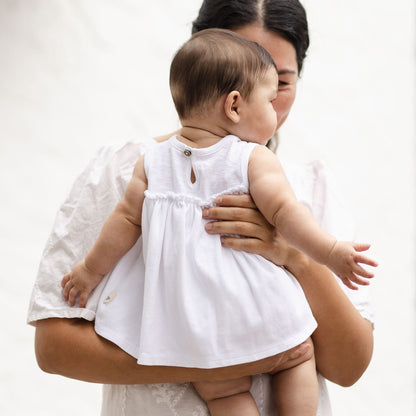Organic Cotton Baby Girl Bodysuit Dress