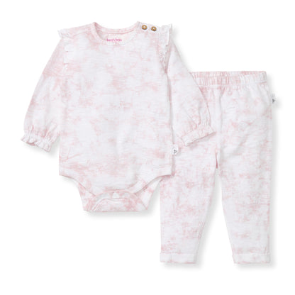 Desert Tie Dye Organic Cotton Girl Bodysuit Set