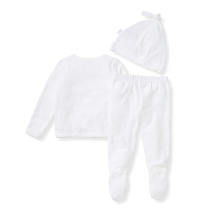 Organic Raised Terry Bee Take Me Home 3 Piece Set - Cloud