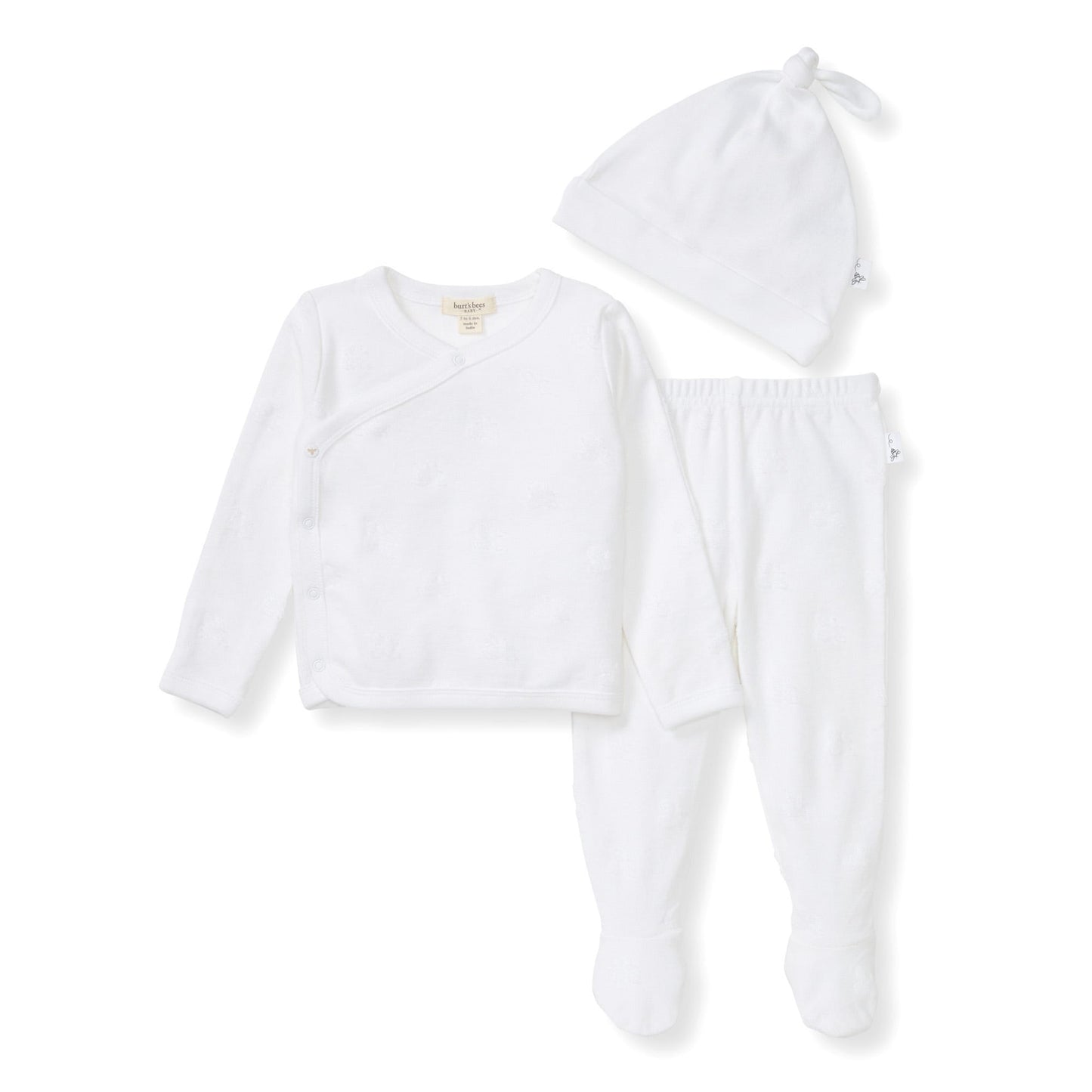 Organic Raised Terry Bee Take Me Home 3 Piece Set - Cloud