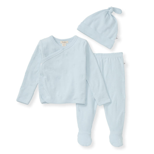 Organic Raised Terry Bee Take Me Home 3 Piece Set - Ocean