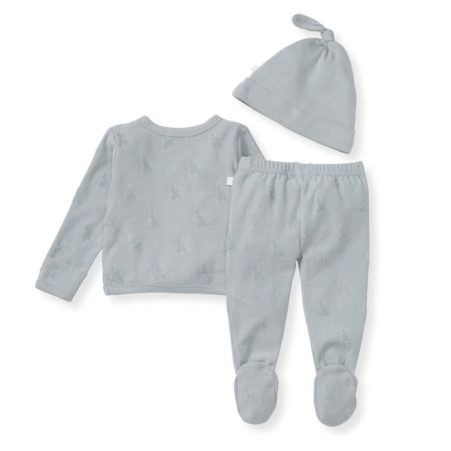 Organic Raised Terry Bee Take Me Home 3 Piece Set - Quarry