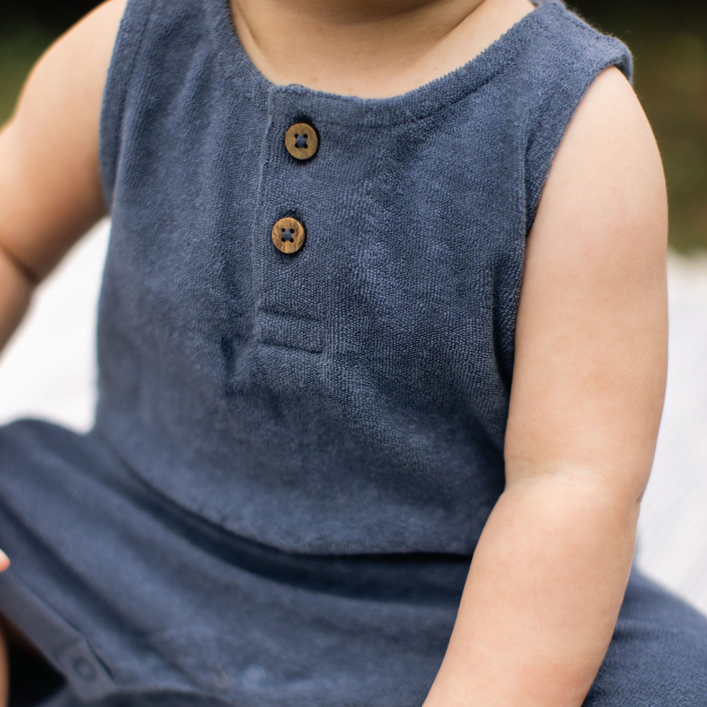 Organic Cotton Terry Romper - Underwater