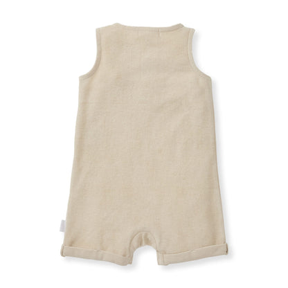 Organic Cotton Terry Romper - Fossil