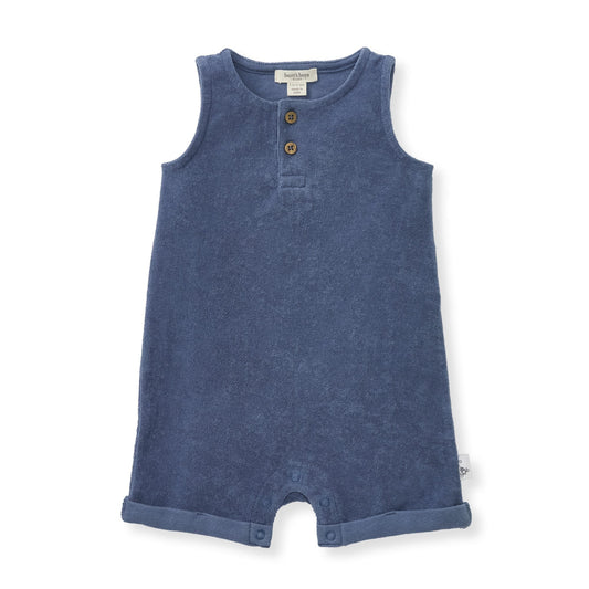 Organic Cotton Terry Romper - Underwater