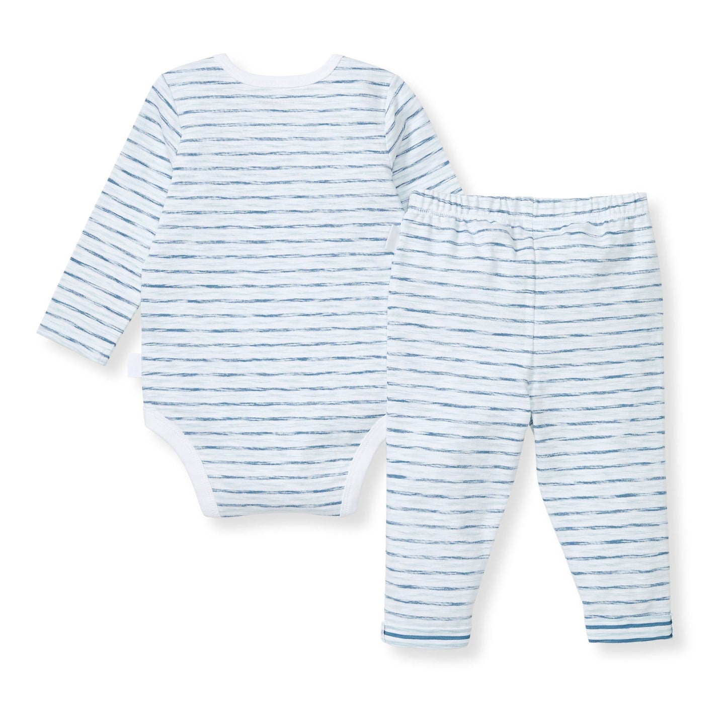 Slub Stripe Baby Boy Bodysuit Set