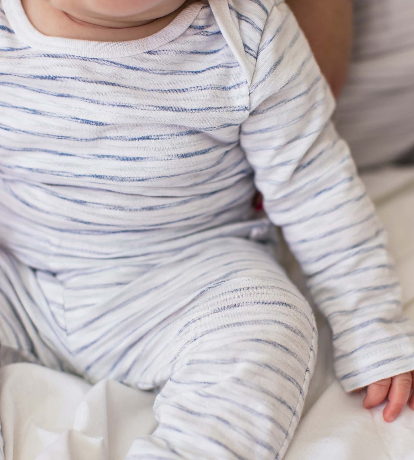 Slub Stripe Baby Boy Bodysuit Set