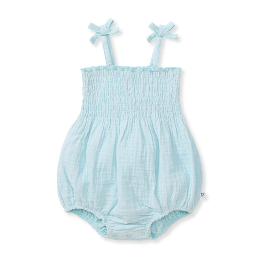 Dotted Muslin Organic Baby Girl Romper