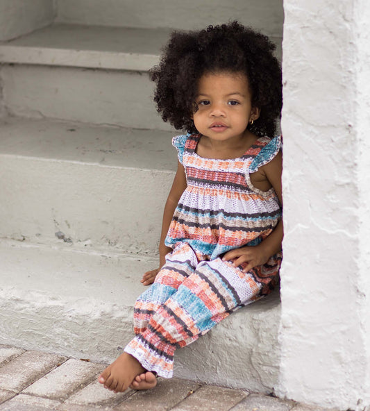 Woven Stripe Organic Cotton Jumpsuit