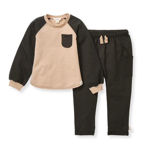 Organic Cotton Raglan Crewneck Set