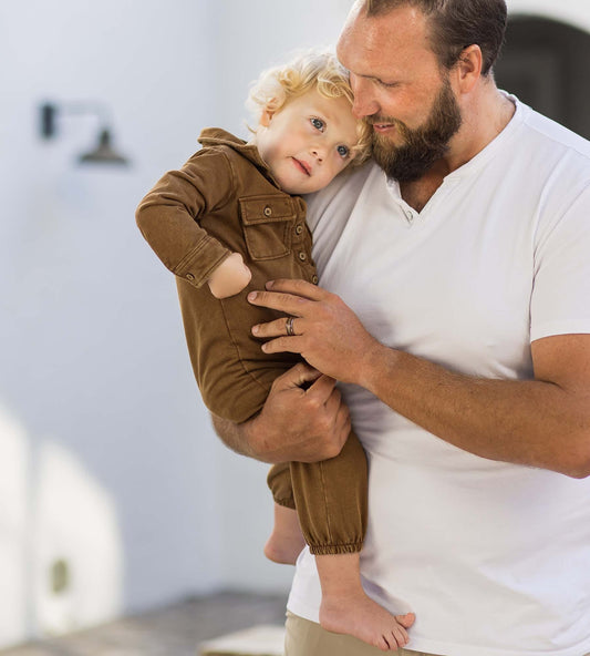 Button Down Organic Cotton Jumpsuit - Hunter