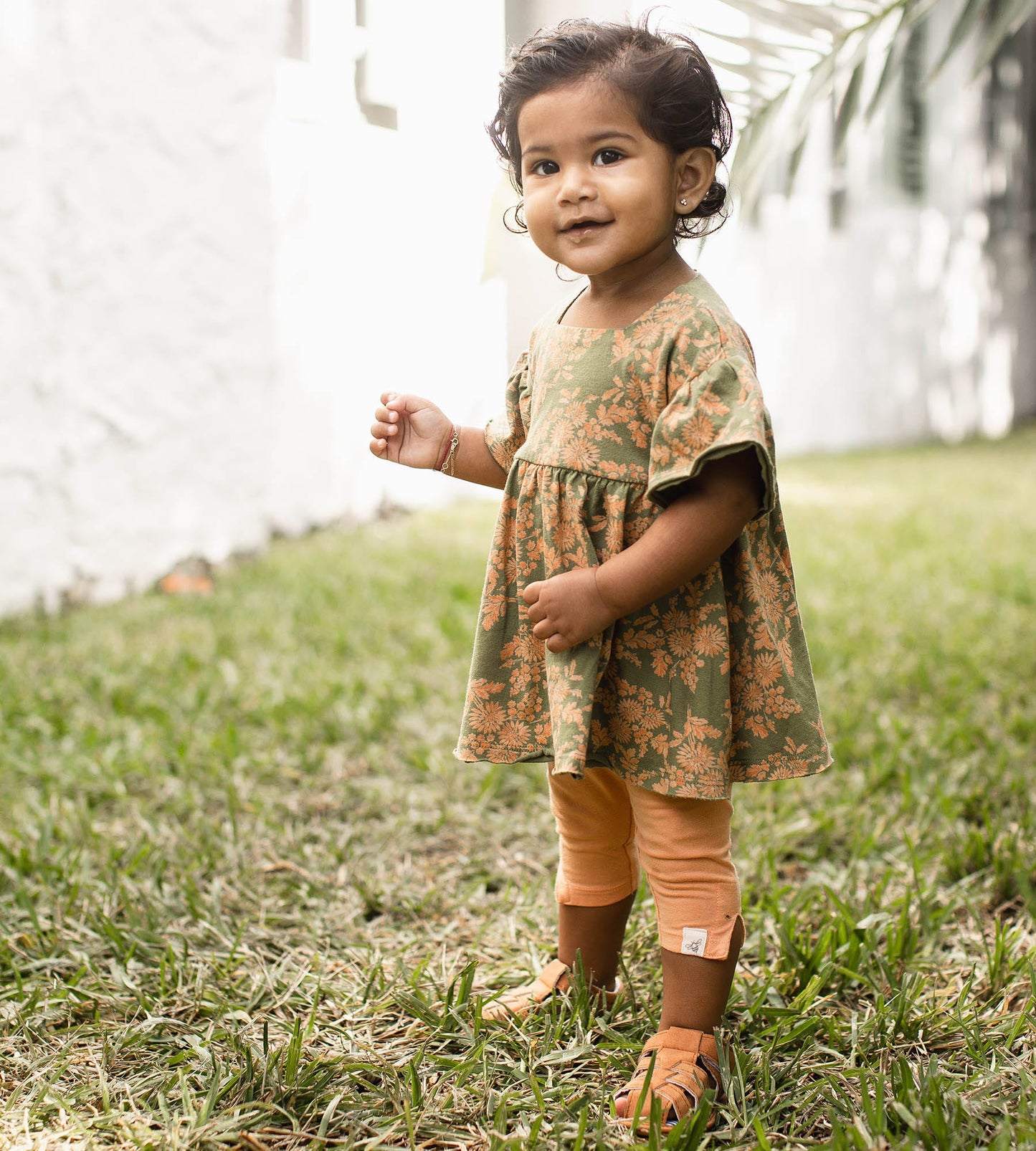 Vibrant Garden Organic Baby Girl Top & Pants Set
