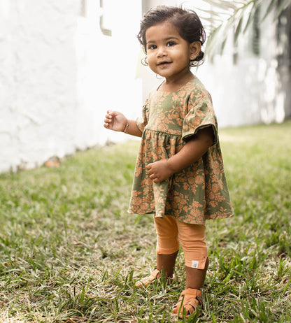 Vibrant Garden Organic Baby Girl Top & Pants Set