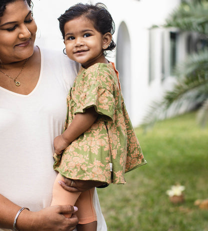 Vibrant Garden Organic Baby Girl Top & Pants Set