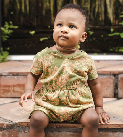 Vibrant Garden Baby Girl Romper