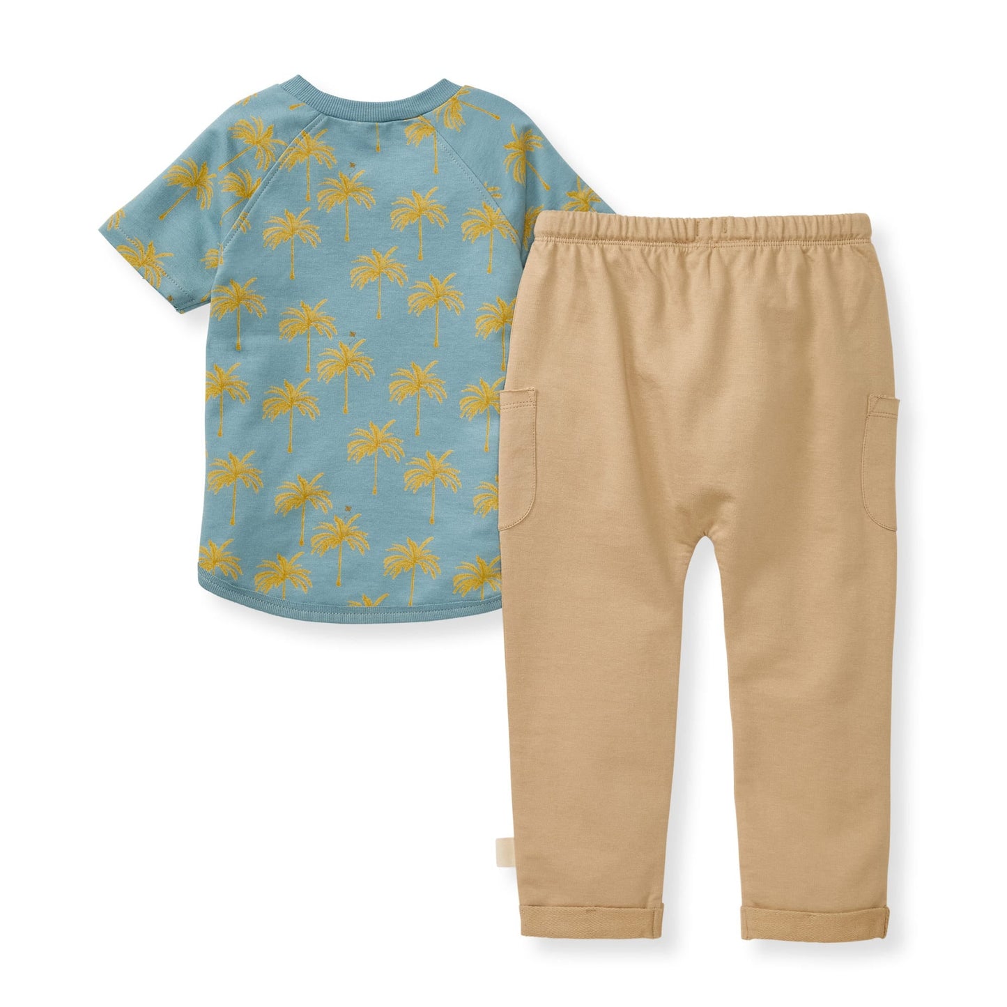 Golden Palms Boy Top & Shorts Set