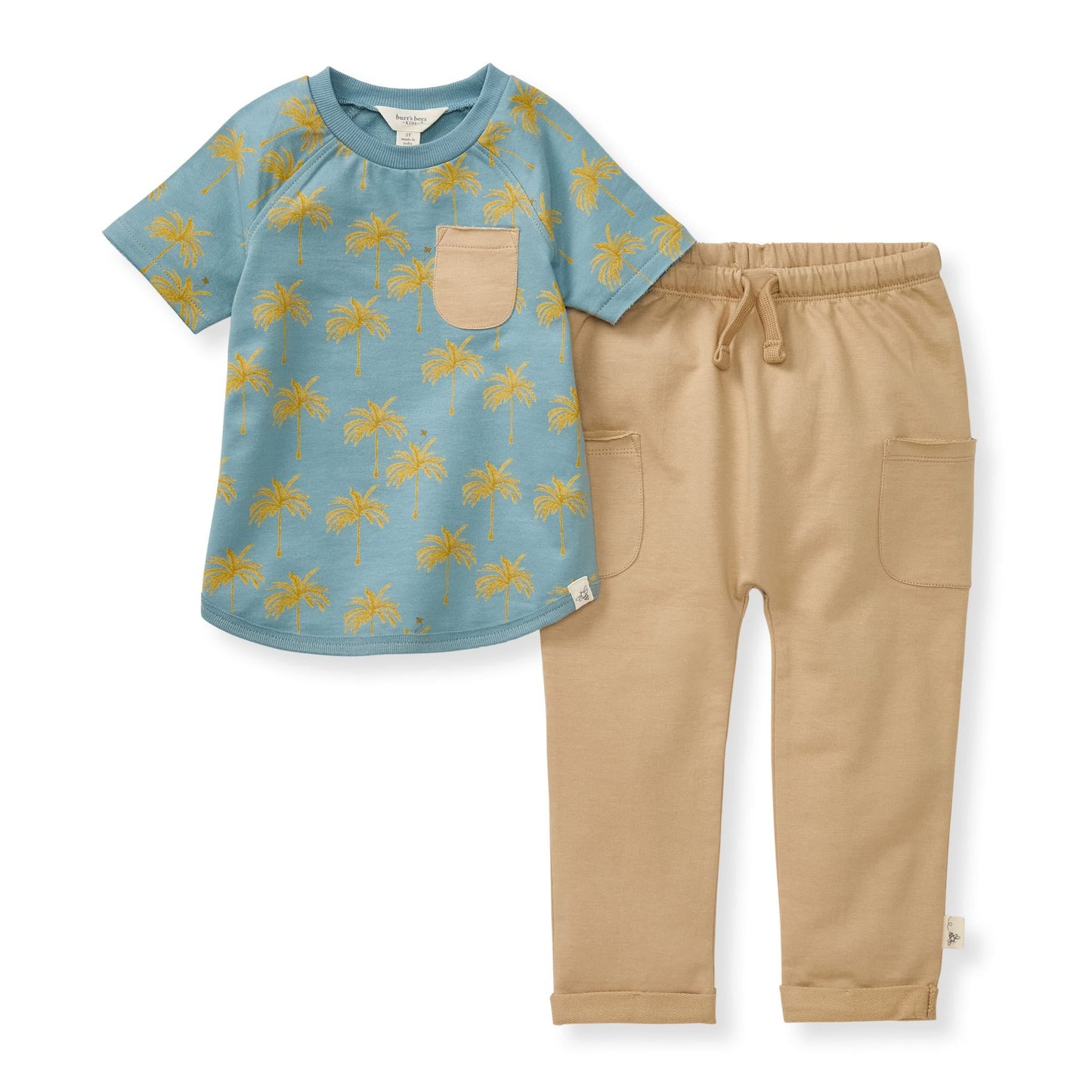 Golden Palms Boy Top & Shorts Set