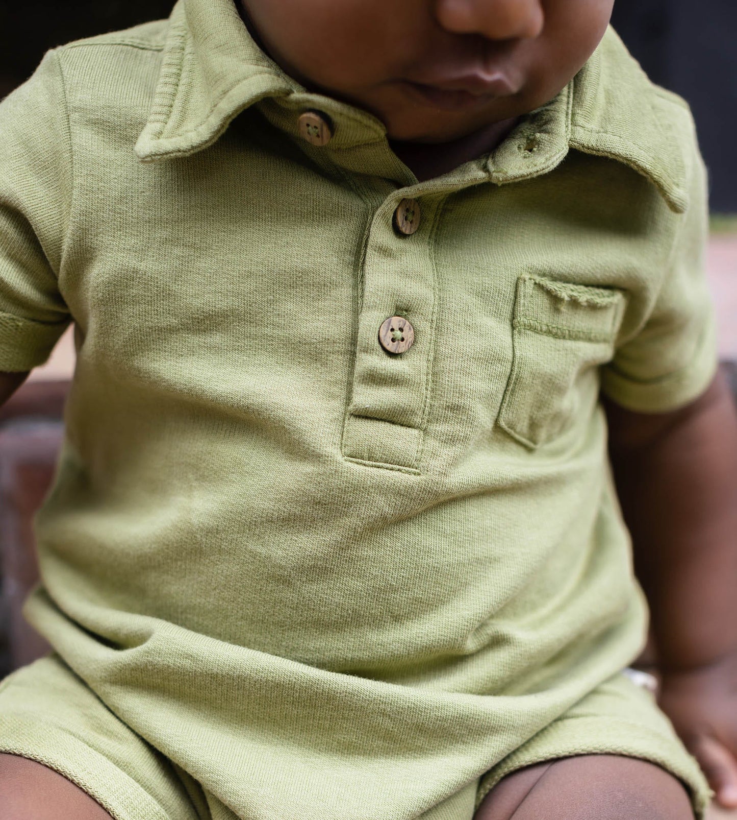 Organic Cotton Polo Baby Boy Romper