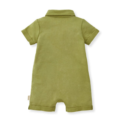 Organic Cotton Polo Baby Boy Romper