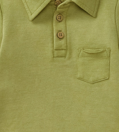 Organic Cotton Polo Baby Boy Romper