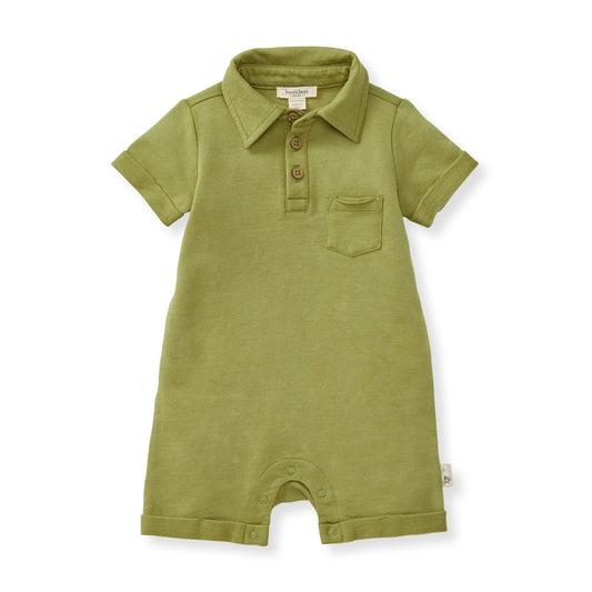 Organic Cotton Polo Baby Boy Romper