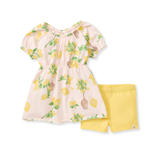 Island Lemons Organic Cotton Girl Top & Shorts Set
