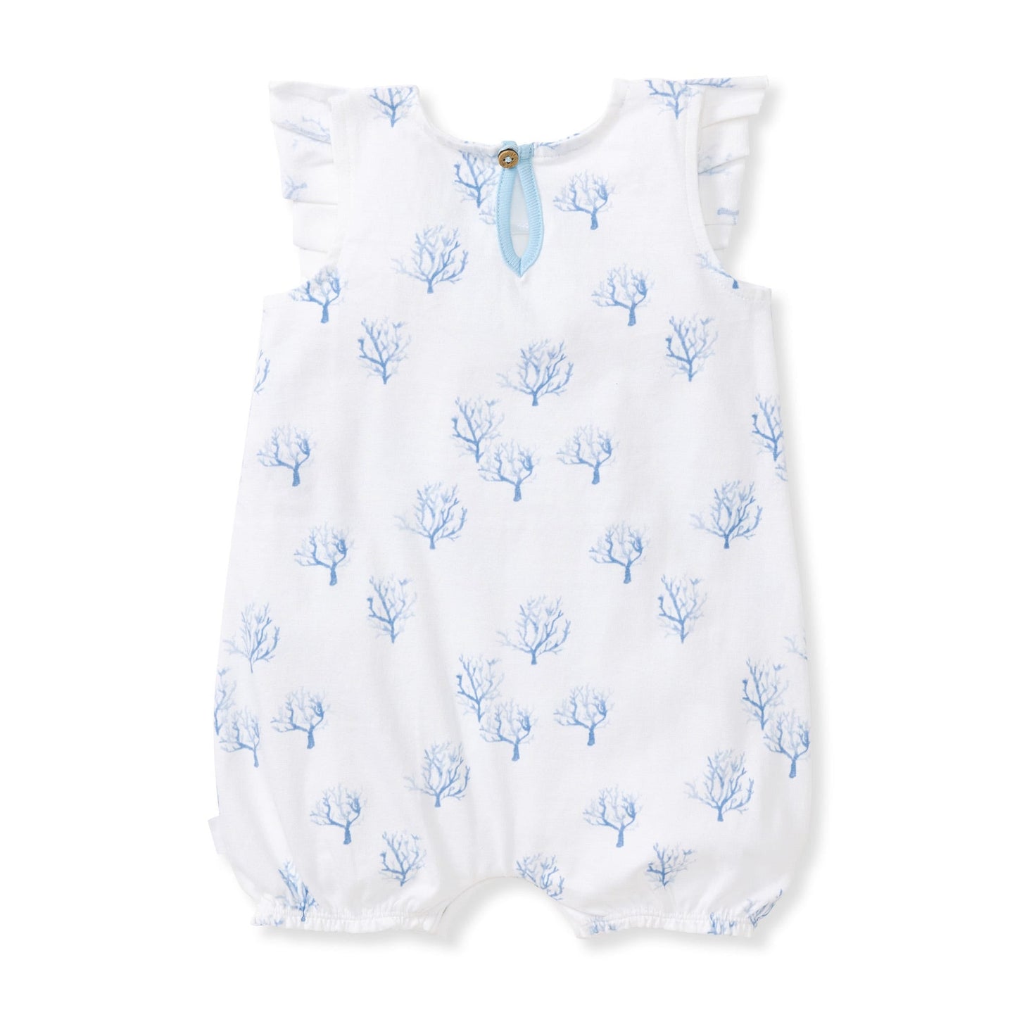 Coral Organic Baby Girl Romper