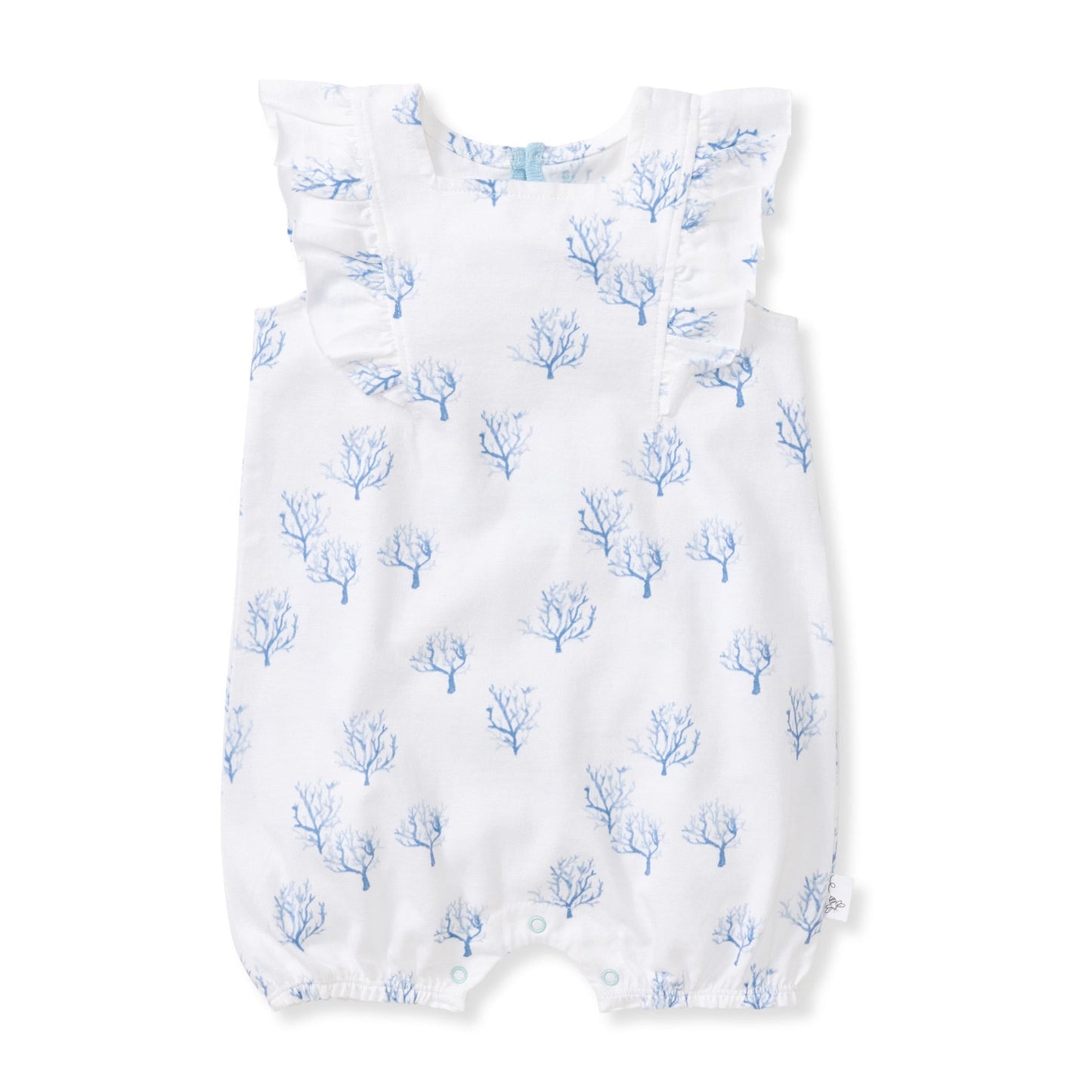 Coral Organic Baby Girl Romper