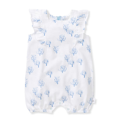 Coral Organic Baby Girl Romper
