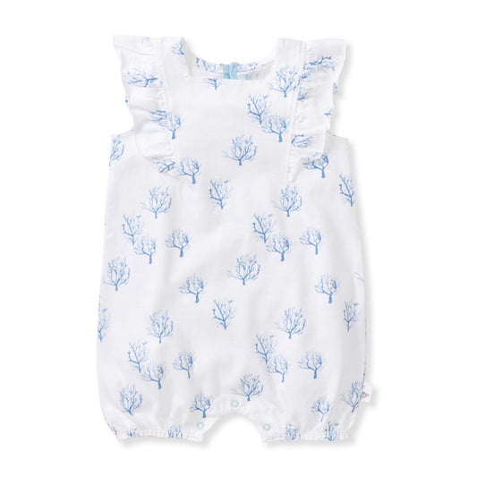 Coral Organic Baby Girl Romper