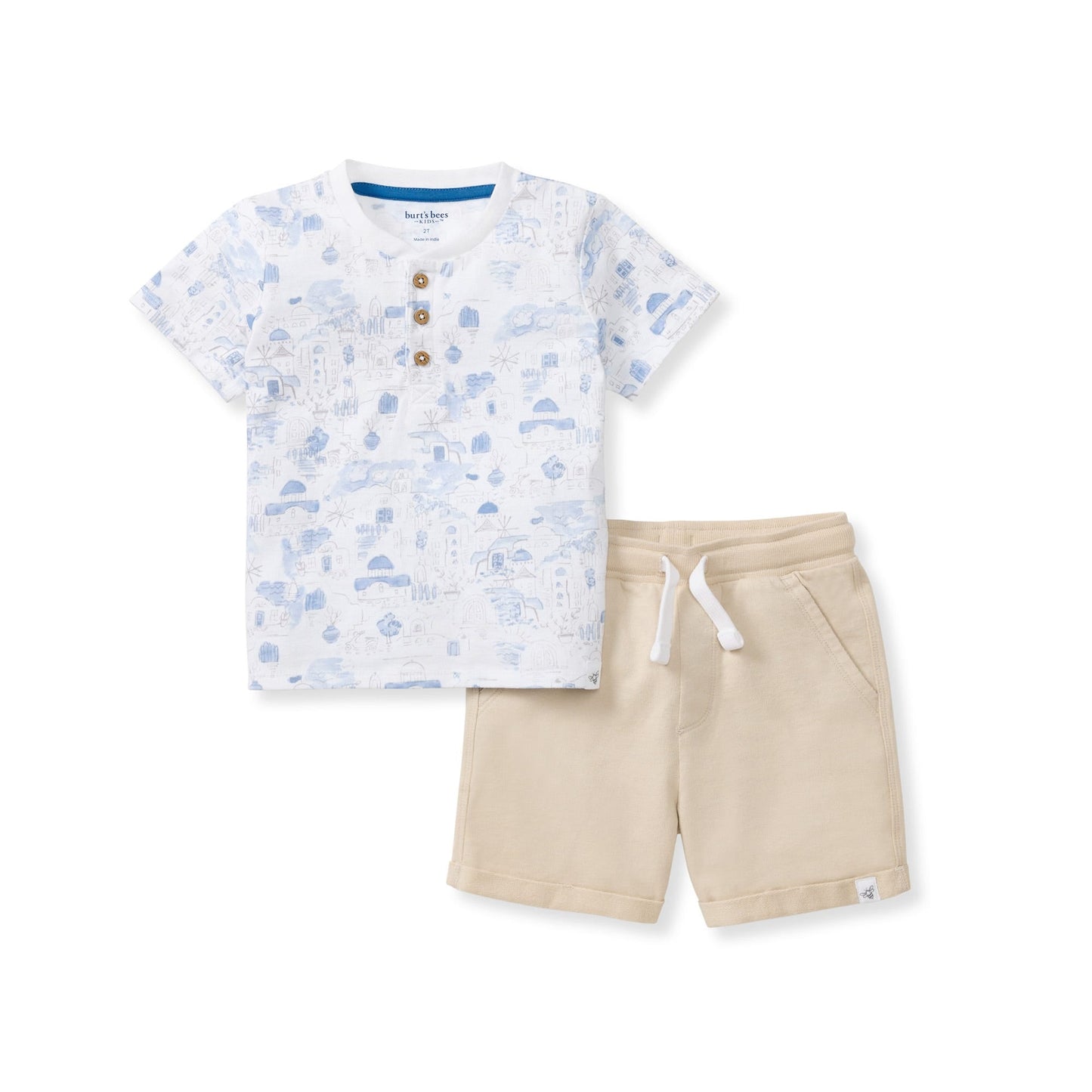 Santorini Organic Boy Top & Shorts Set
