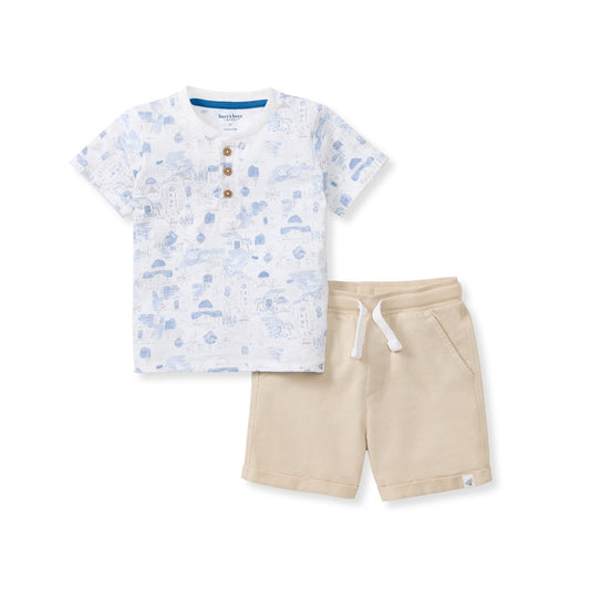 Santorini Organic Boy Top & Shorts Set