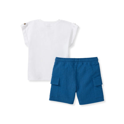 Little Explorer Boy Top & Shorts Set
