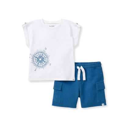 Little Explorer Boy Top & Shorts Set