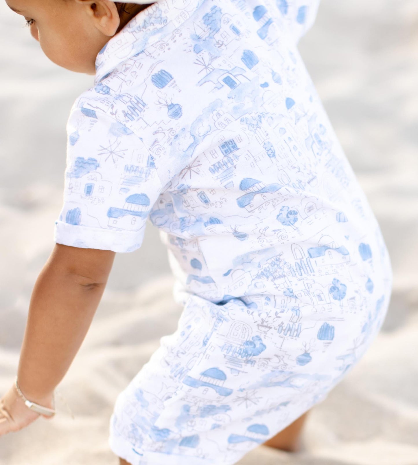 Santorini Organic Baby Boy Romper