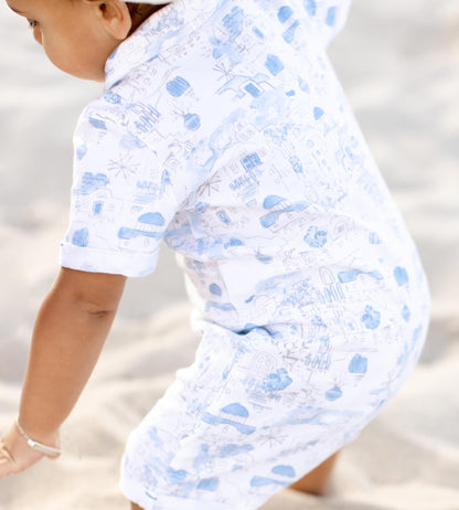 Santorini Organic Baby Boy Romper