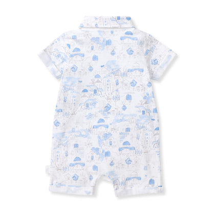 Santorini Organic Baby Boy Romper