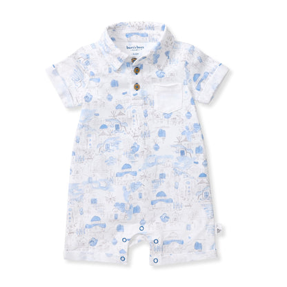 Santorini Organic Baby Boy Romper