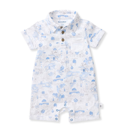 Santorini Organic Baby Boy Romper
